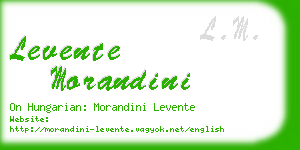 levente morandini business card